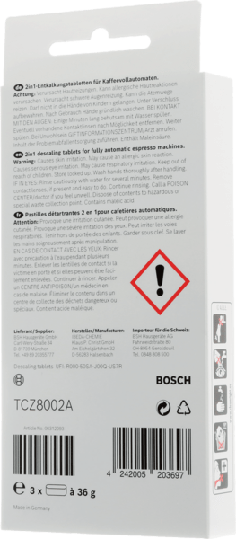 TCZ8002A 00312547 Odvápňovací tablety Bosch | Siemens