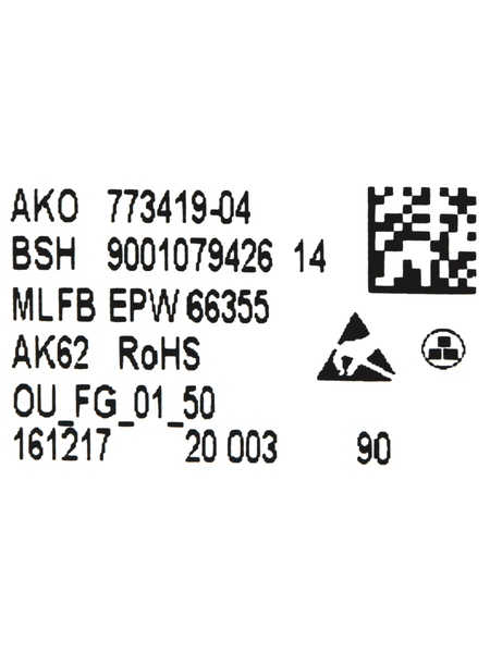 10003990 Ovládací modul naprogramovaný Bosch | Siemens